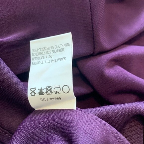 XSCAPE Off The Shoulder V-Neck Long Solid Gown Sz 4 - Picture 7 of 9